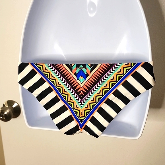 Victoria's Secret PINK 2PC Swimsuit Bikini Set, Striped Multi, top XS bottom S - Picture 5 of 7